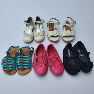 Heathtex, Crazy 8, Smartfit Sandals, size 7 toddlers , black, pink and white.